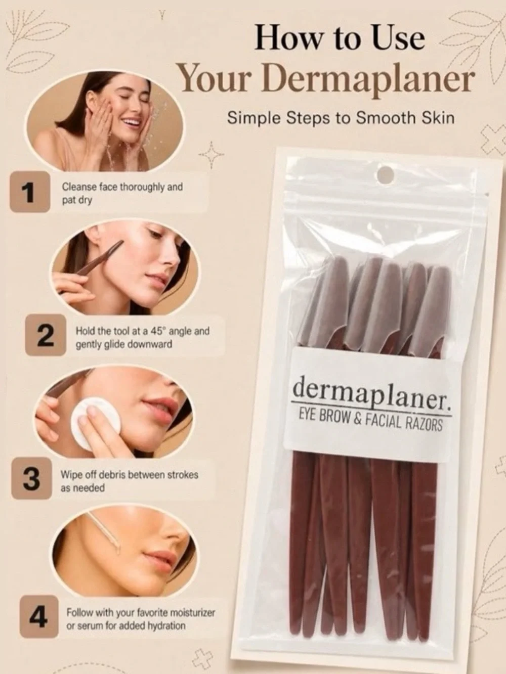 💞 New 12 Pack of Dermaplaner Eye Brow & Facial Dermal Plane Razors